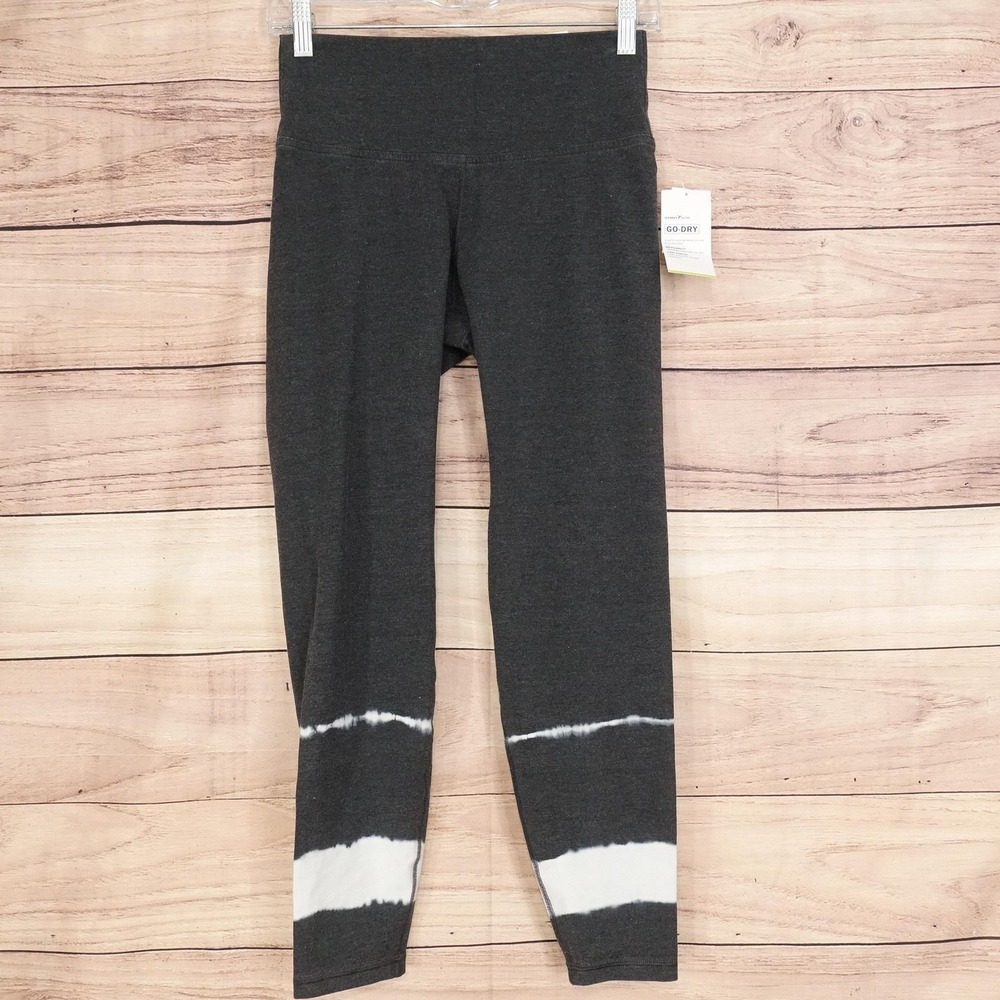 Old Navy Leggings Womens M Gray Balance Legging Go-Dry Tie Dye Ankle High Rise